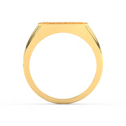 2Ct Round Cut Moissanite Menâs Flying Eagle Ring â 14K Yellow Gold Plated